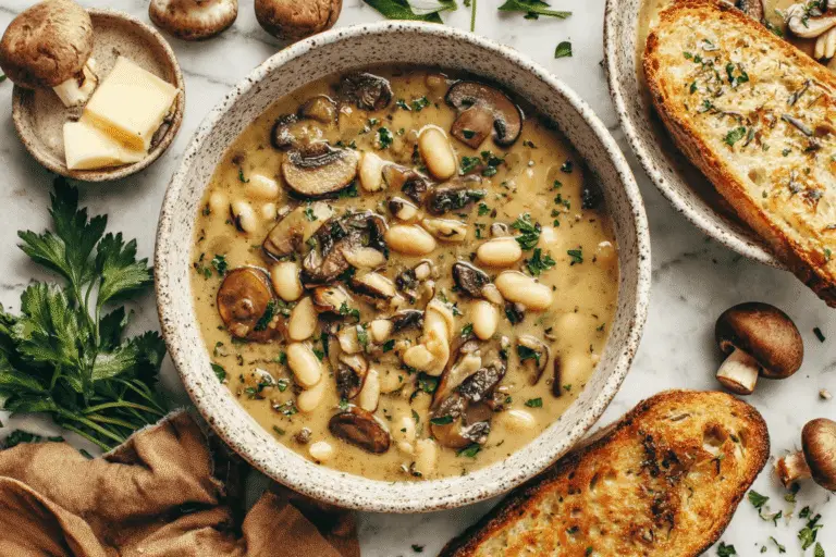 Mushroom and White Bean Stew Recipe