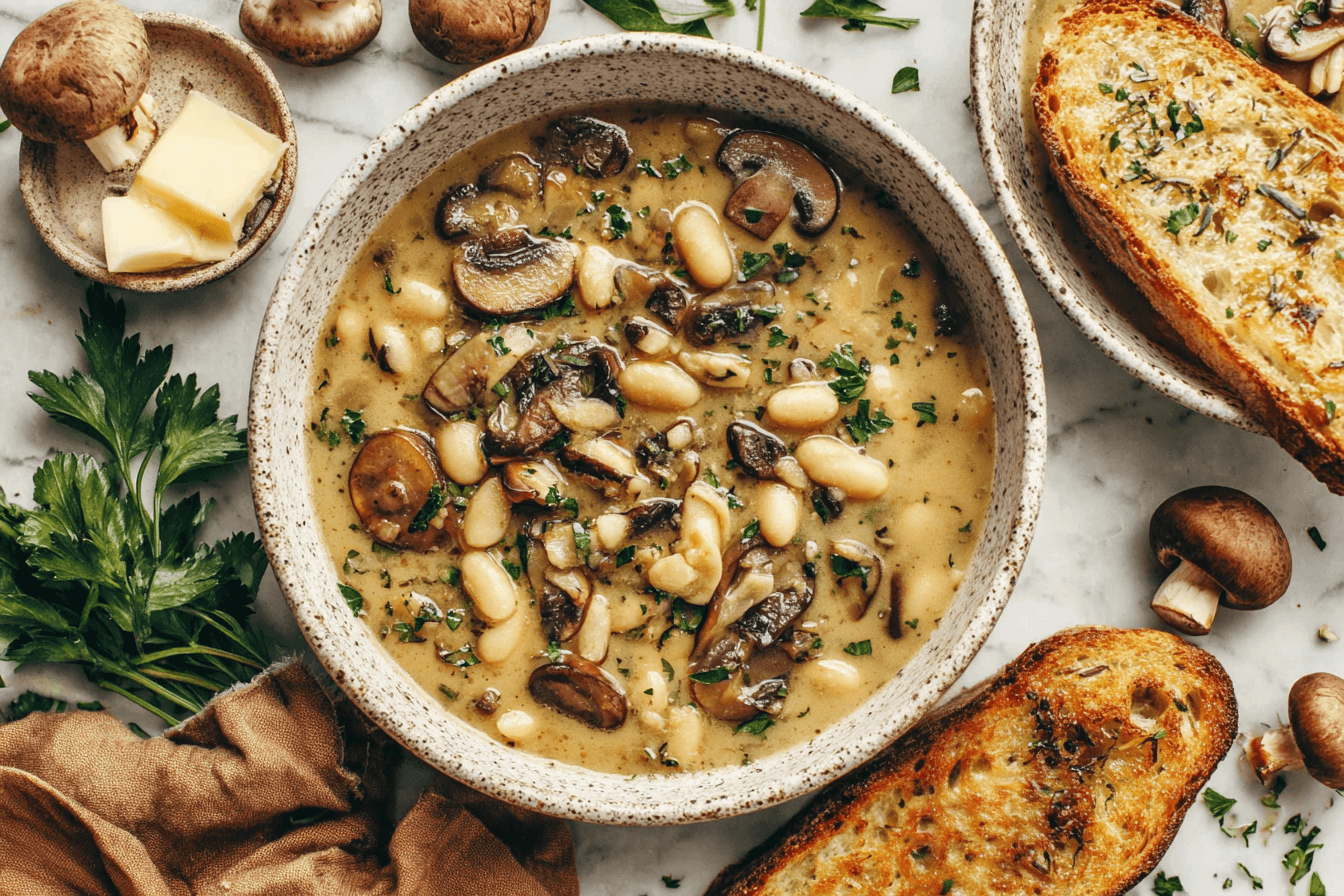 Mushroom and White Bean Stew Recipe