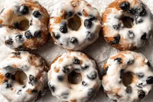 Old-Fashioned Blueberry Cake Donuts