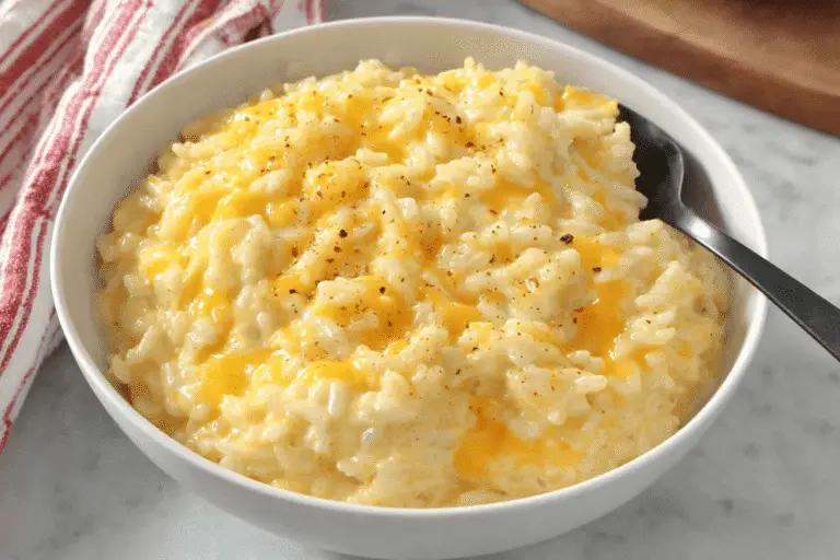 One Pan Cheesy Rice Recipe