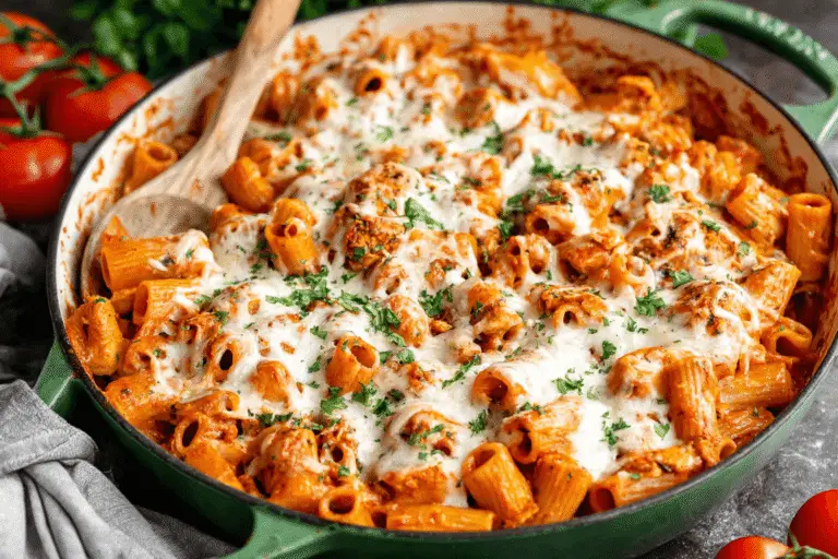 One Pot Chicken Parmesan Pasta Recipe