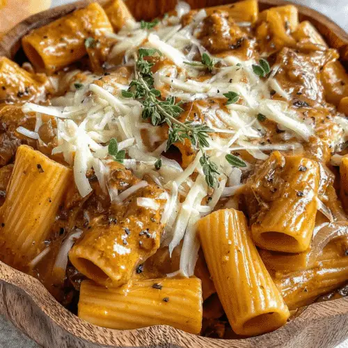 One Pot French Onion Pasta Recipe