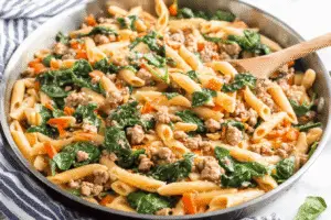 One Pot Ground Turkey Pasta