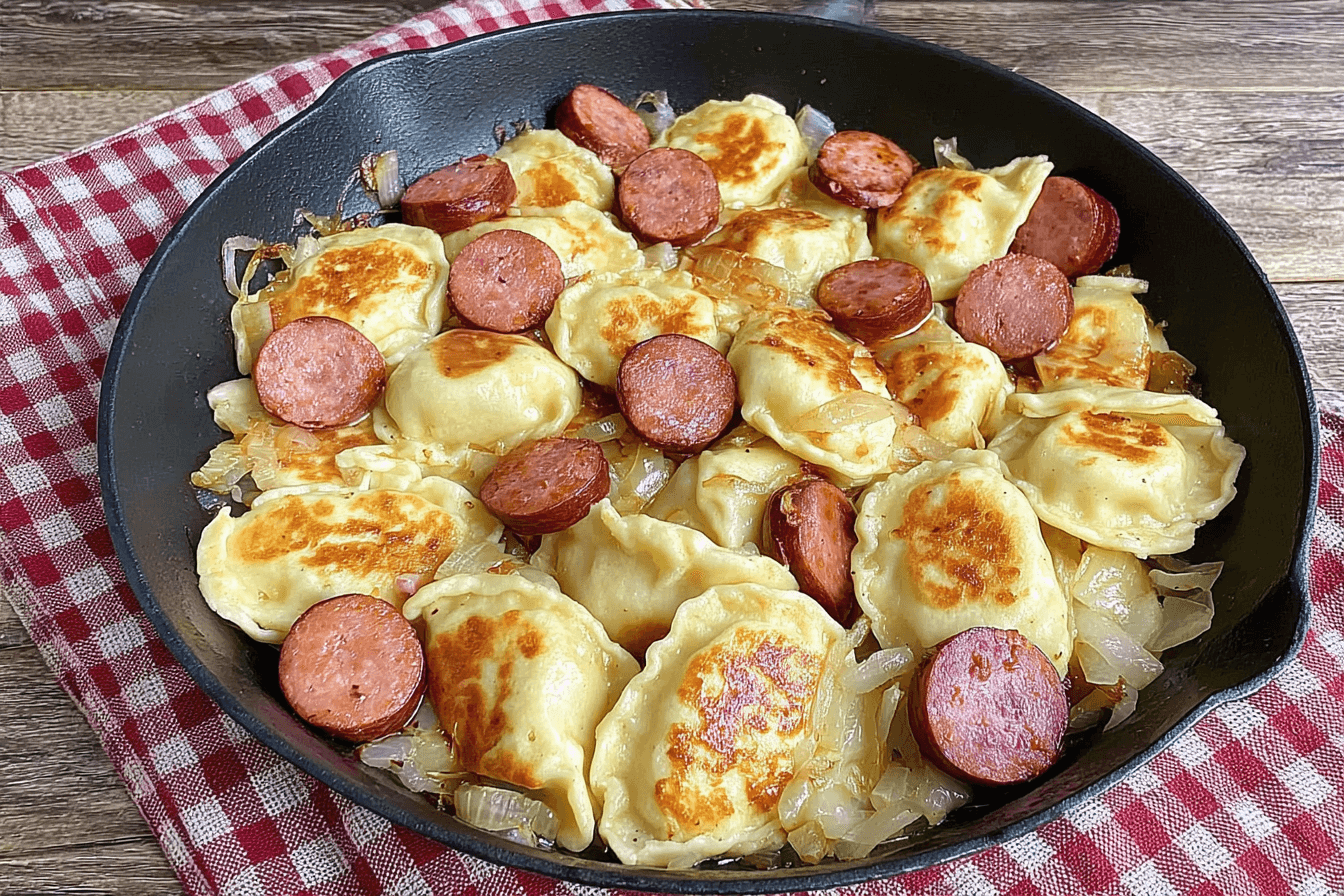 Pierogies and Kielbasa Skillet Recipe
