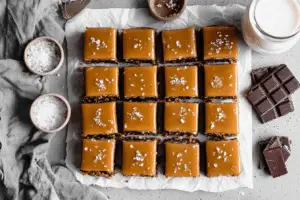 Pretzel Bottom Caramel Brownies