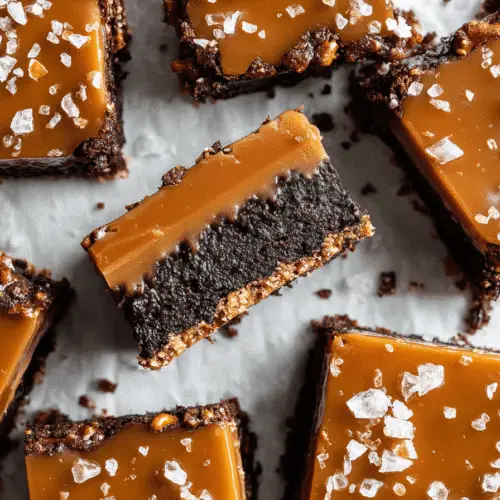 Pretzel Bottom Caramel Brownies Recipe