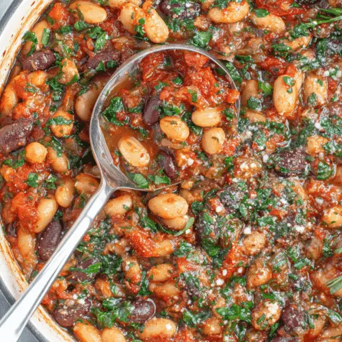 Puttanesca Beans With Garlic Bread Recipe
