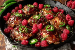 Raspberry Glazed Chicken Thighs