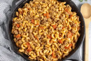 Sausage Mac and Cheese Skillet