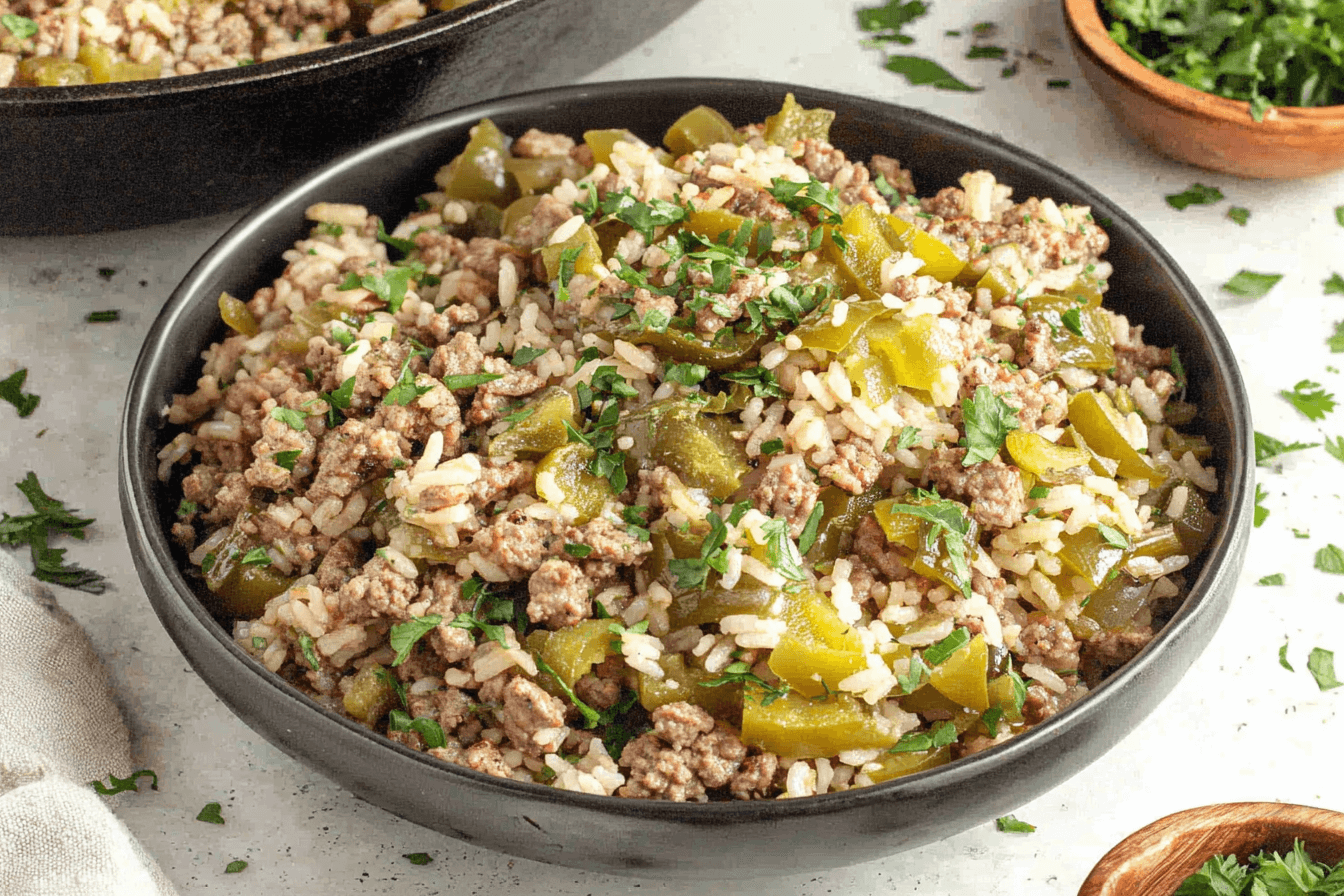 Savory Beef and Rice Skillet Recipe