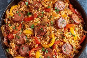 Smoked Sausage And Rice Skillet