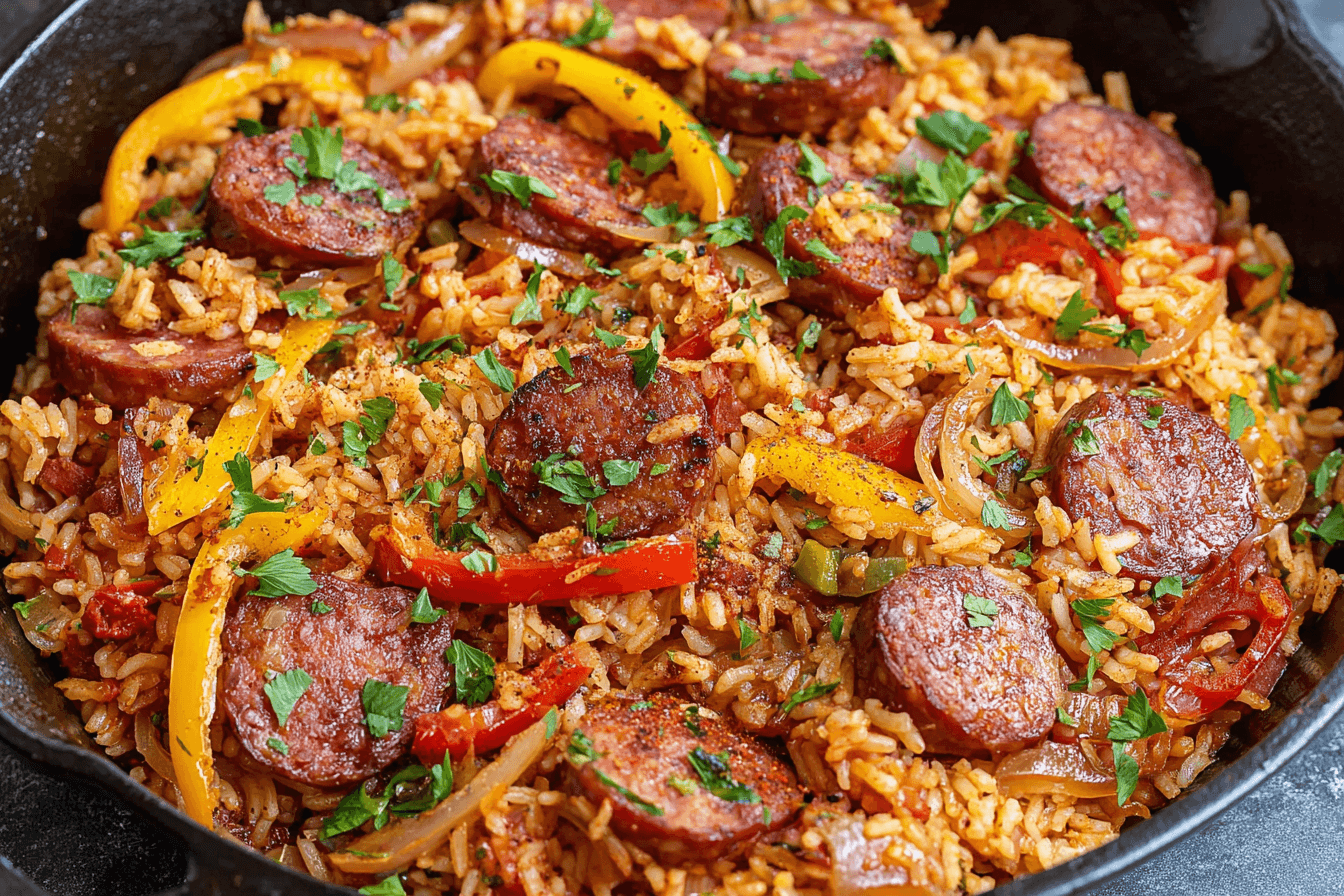 Smoked Sausage And Rice Skillet Recipe