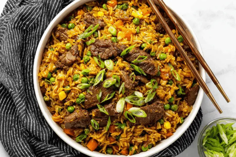 Stir-Fried Steak and Vegetable Rice Recipe