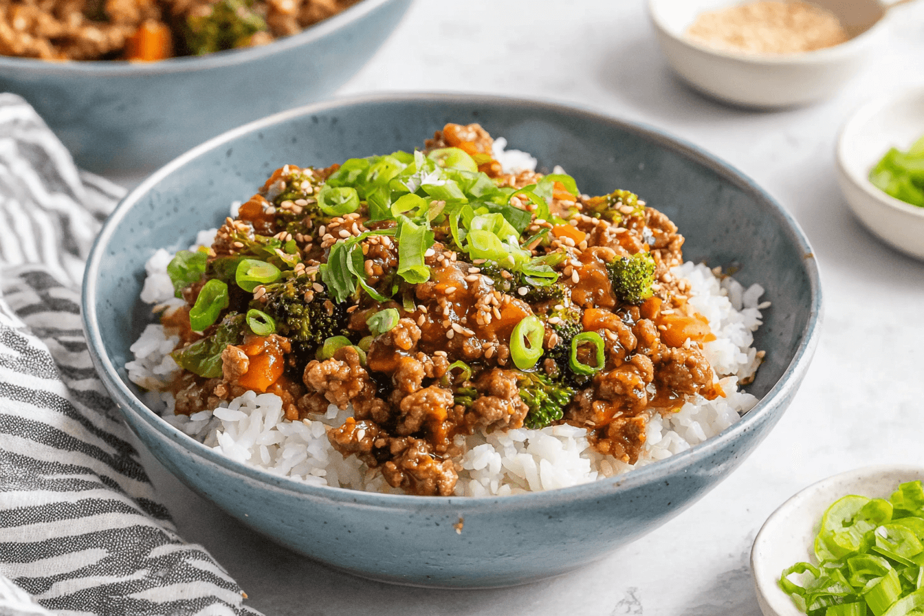 Teriyaki Ground Turkey Bowl Recipe