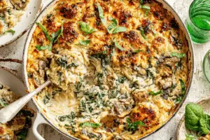 Creamy Ricotta Chicken And Orzo Skillet