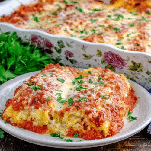 Italian Sausage & Cheese Baked Manicotti Recipe