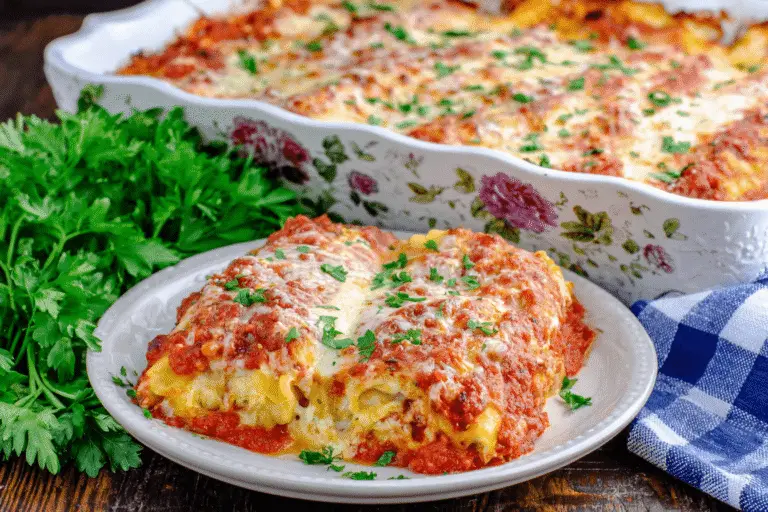 Italian Sausage & Cheese Baked Manicotti Recipe