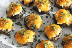 Air Fryer Stuffed Mushrooms