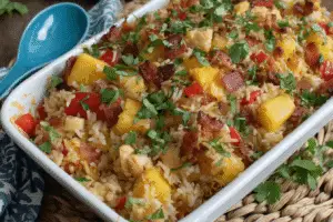 Aloha Pineapple Chicken Rice Casserole