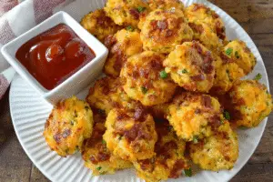 Bacon Cheddar Cauliflower Tots