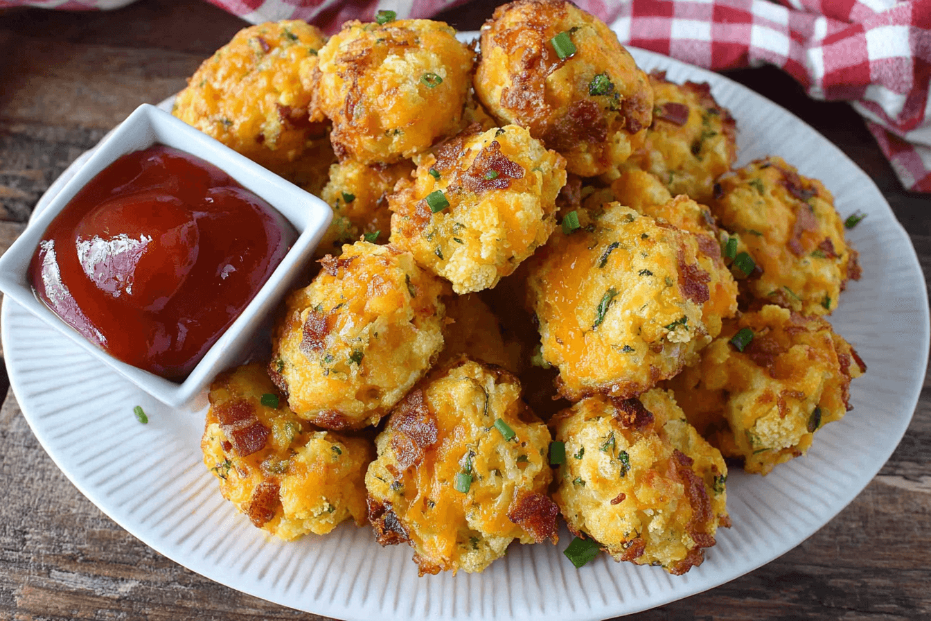 Bacon Cheddar Cauliflower Tots Recipe