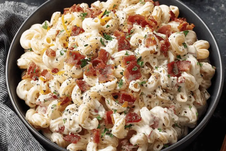 Bacon Cheddar Ranch Pasta Salad Recipe