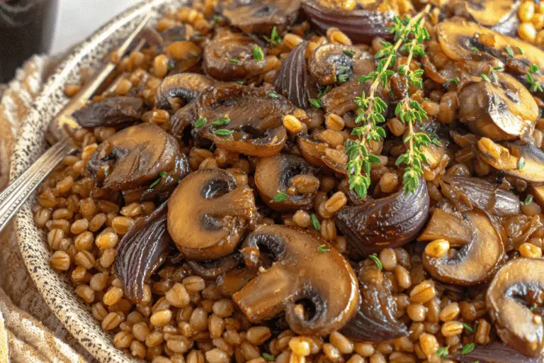 Baked Barley With Mushrooms Recipe