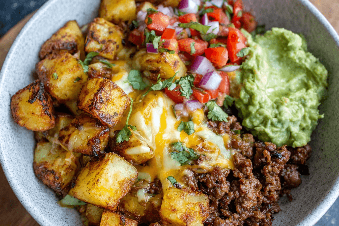 Beef and Potato Fiesta Bowls Recipe