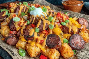 Bratwurst Nachos Delight