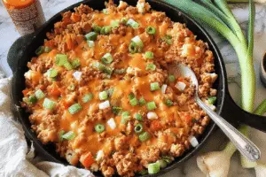 Buffalo Chicken And Rice Skillet