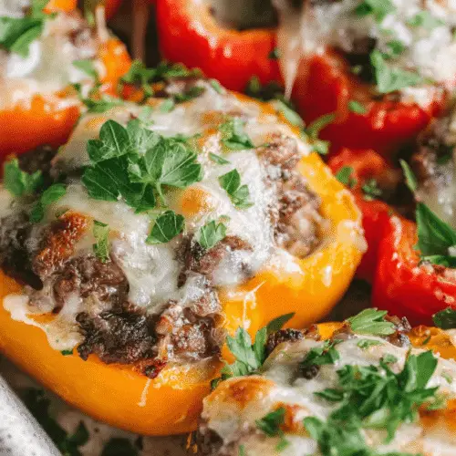 Cheeseburger Stuffed Peppers Recipe