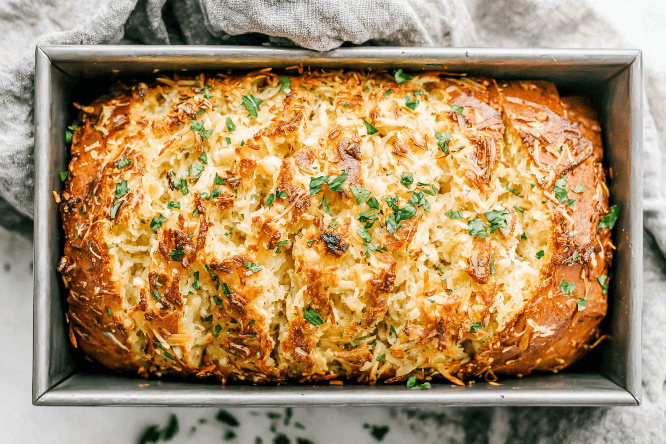 Cheesy Garlic Parmesan Chicken Loaf Recipe