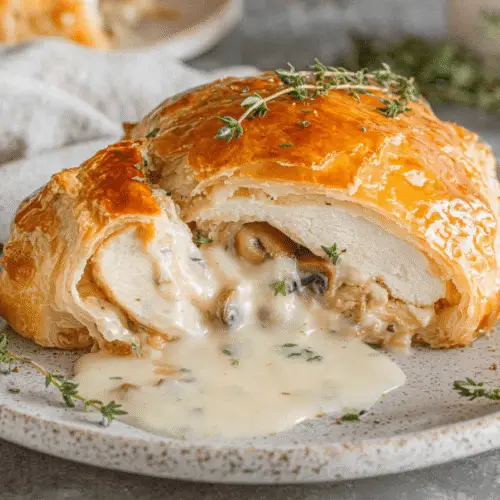 Chicken Wellington with Dijon Cream Sauce Recipe