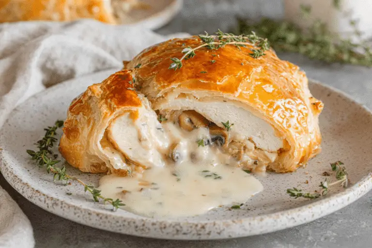 Chicken Wellington with Dijon Cream Sauce Recipe
