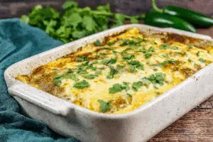 Chile Verde Chicken Tamale Casserole