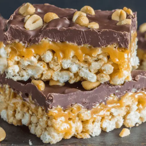 Chocolate Caramel Rice Krispie Treats Recipe