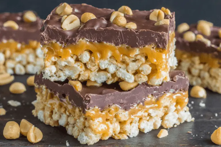 Chocolate Caramel Rice Krispie Treats Recipe