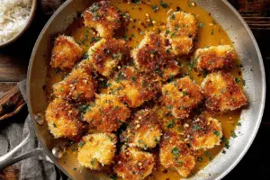 Coconut Chicken with Peach Sauce