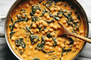 Creamy Chickpea Curry with Spinach