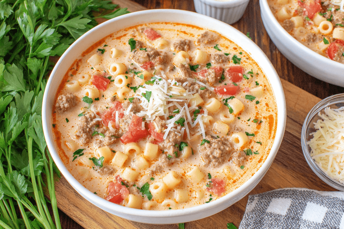 Creamy Parmesan Italian Sausage Soup Recipe