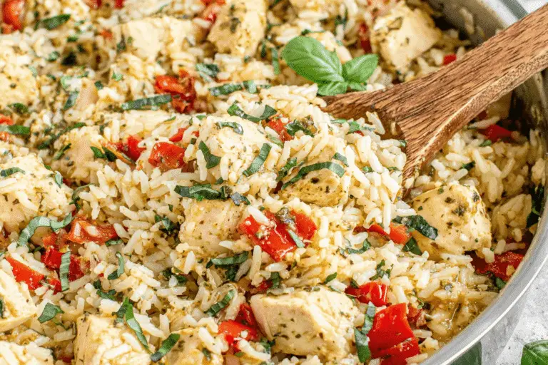 Creamy Pesto Chicken And Rice Casserole Recipe