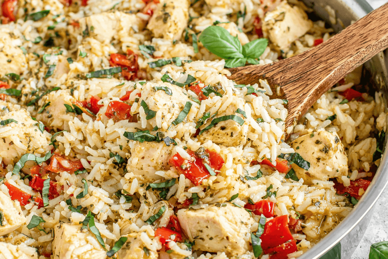 Creamy Pesto Chicken And Rice Casserole Recipe