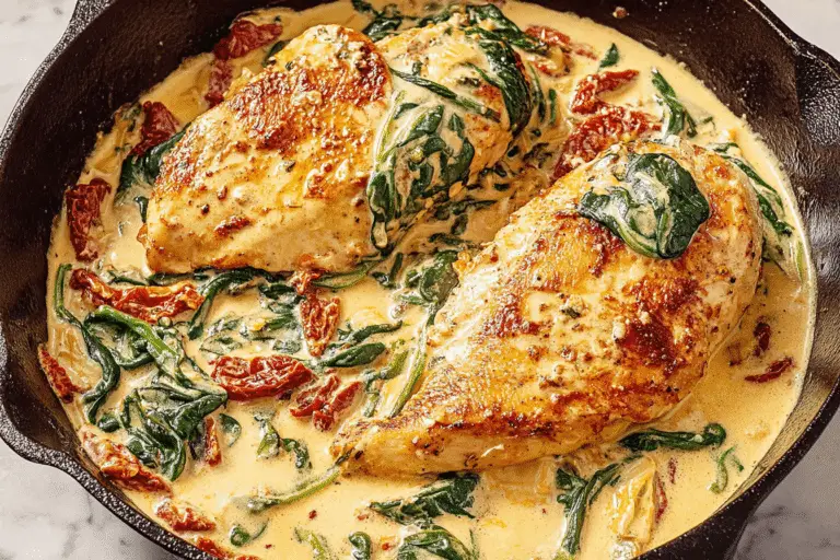 Creamy Spinach and Chicken Skillet Recipe