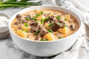 Creamy Steak And Potato Soup