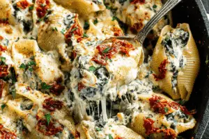 Creamy Sun Dried Tomato And Ricotta Stuffed Shells