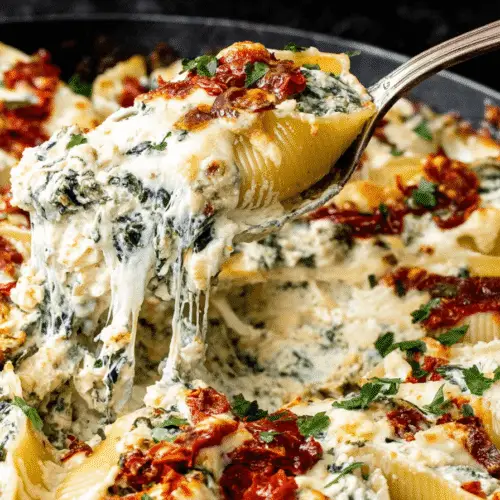 Creamy Sun Dried Tomato And Ricotta Stuffed Shells Recipe