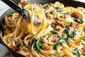 Creamy Tuscan Sausage Pasta