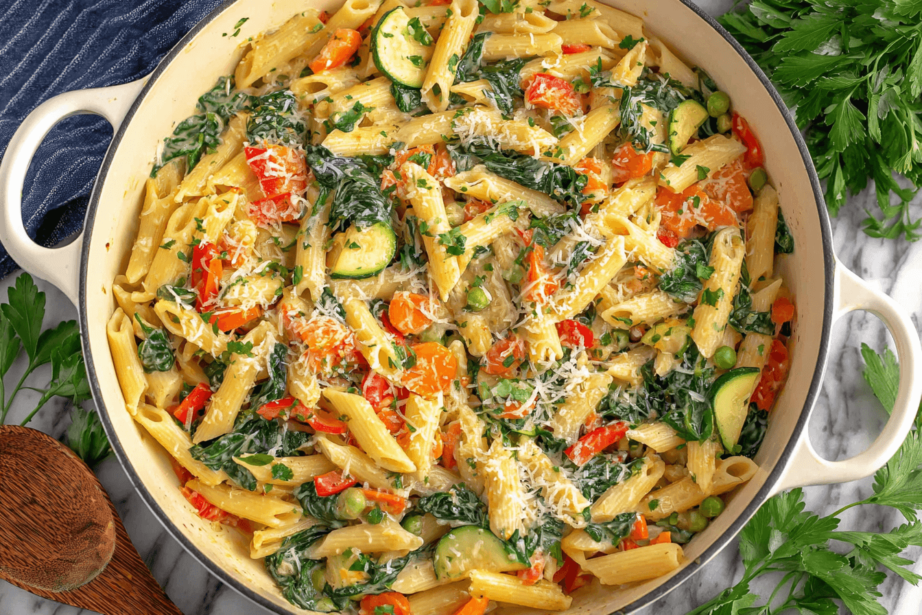 Creamy Vegetable Penne Pasta Recipe
