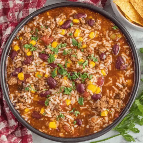 Crock Pot Taco Rice Soup Recipe
