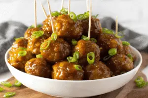 Crockpot Orange Meatballs